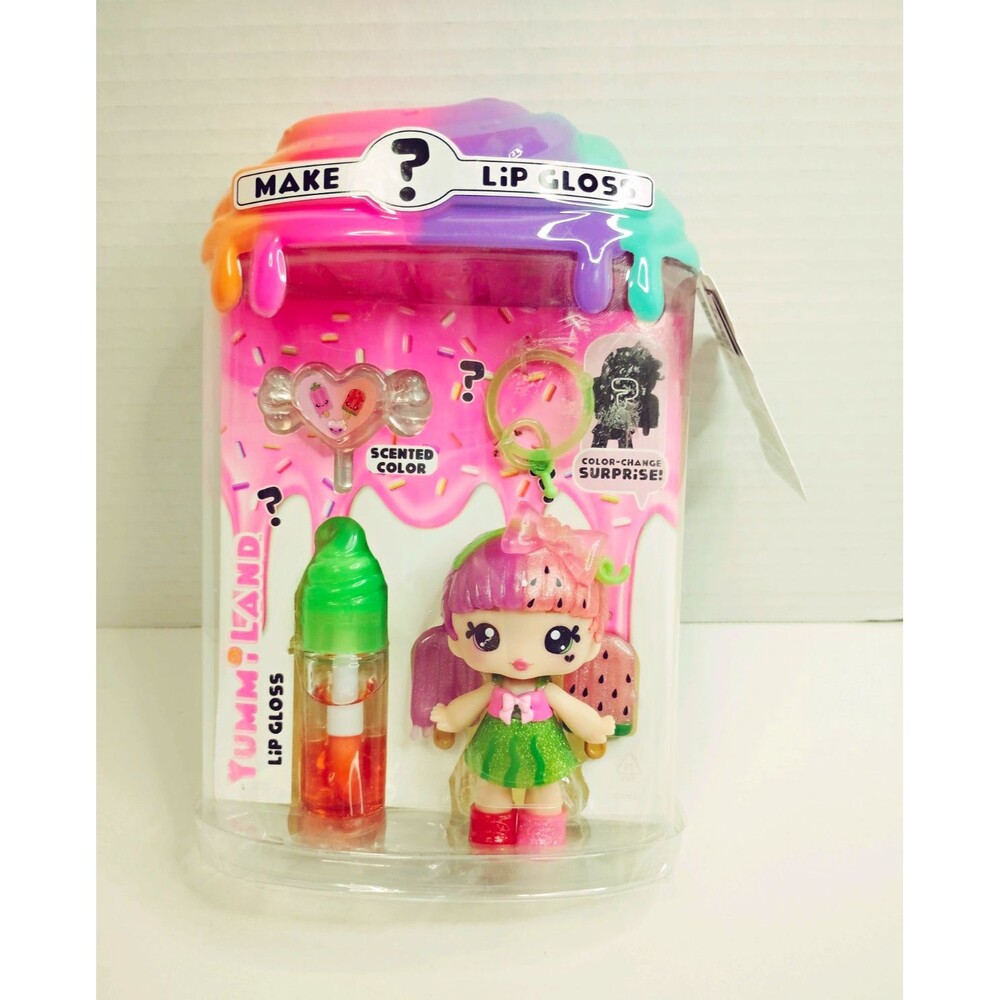 YummiLand Make ? Lip Gloss Poppy Melonberry Doll Scented Color-Change 3in
